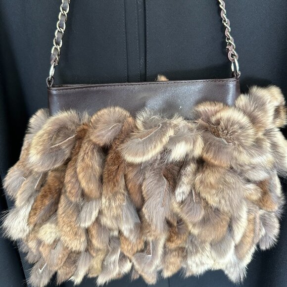 Cedric's Luxe Handbags - Fringy Fur Cross body bag